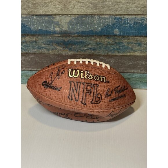Vtg Autographed Signed Football Doesn’t Hold Air Dan Marino Tony Siragusa +more - Picture 8 of 16